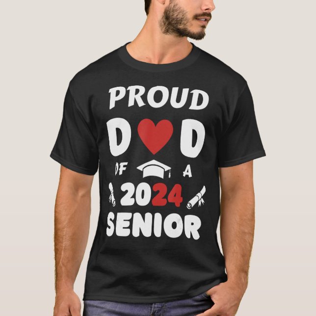 Klass 2024 - Förste år - Proud Pappa - Förste 2 T Shirt (Framsida)
