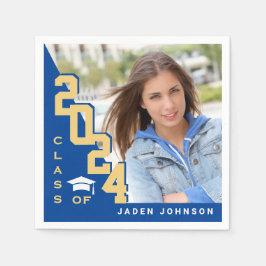 Klass 2024: Golden Blue PHOTO Studentfest Pappersservett