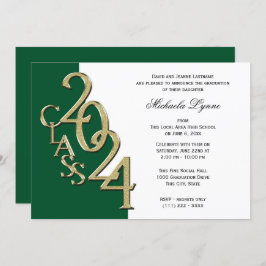Klass 2024 Grad Guld och Grönt Inbjudningar