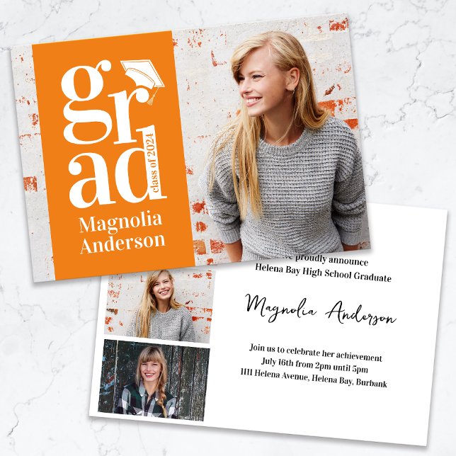 Klass 2024 GRAD Multi Photo Studenten Meddelande (Skapare uppladdad)