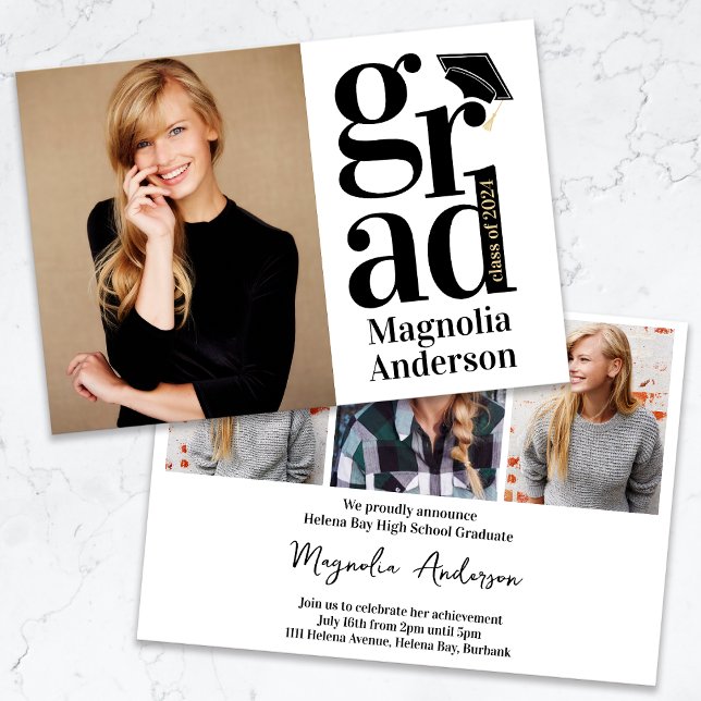 Klass 2024 GRAD Multi Photo Studenten Meddelande (Skapare uppladdad)