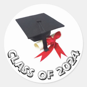 Klass 2024 Kap och diplomatmärke från Janz Runt Klistermärke