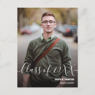 Klass 2024 Male Student Photo Namn Meddelande Vykort