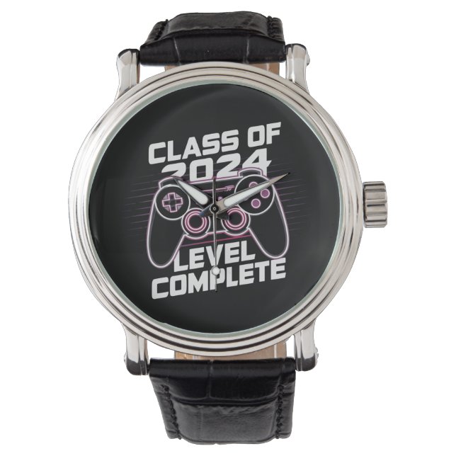 Klass 2024 Nivå Fullständig Seniorutexamen Armbandsur (Framsida)