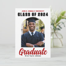 Klass 2024 Student Foto Modern Red Studenten