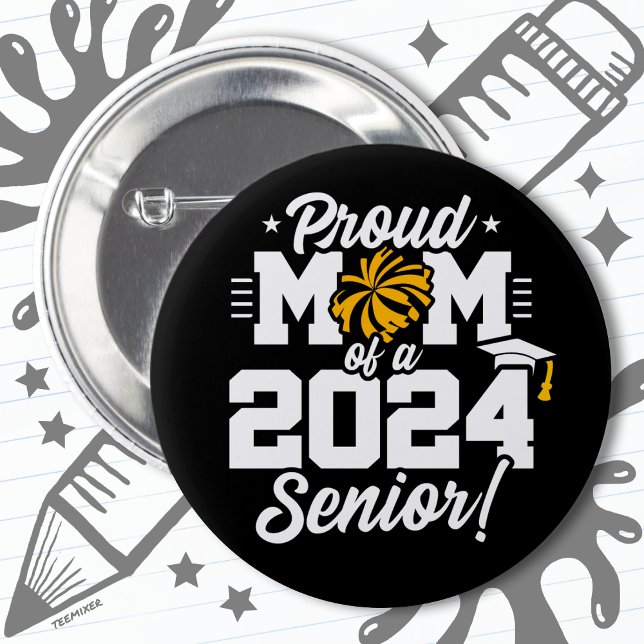 Klass 2024 Studenten Cheer Mamma Senior 2024 Knapp (Skapare uppladdad)