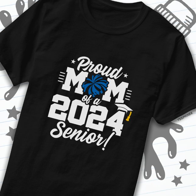 Klass 2024 Studenten Cheer Mamma Senior 2024 T Shirt (Skapare uppladdad)