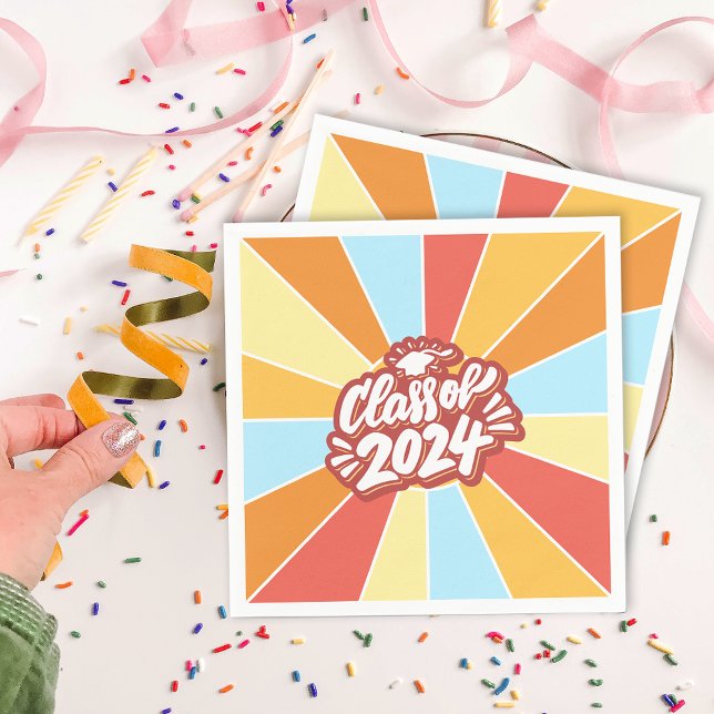 Klass 2024 Studenten Firande Pappersservett (Class of 2024 Graduation Celebration Napkins)