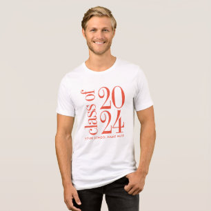Klass 2024 Studenten med Namn i skolan T Shirt