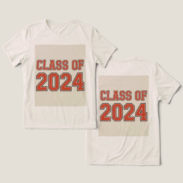 Klass 2024 t shirt (Design fram och bak)