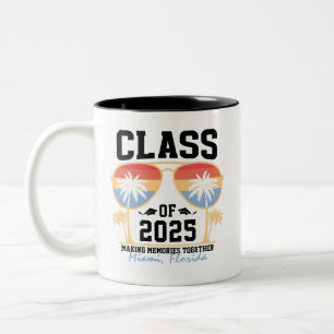 Klass 2025 Anpassningsbar Studenten Resa Två-Tonad Mugg