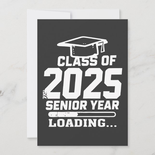 Klass 2025 Avgångsklass Laddar Inbjudningar (Framsida)