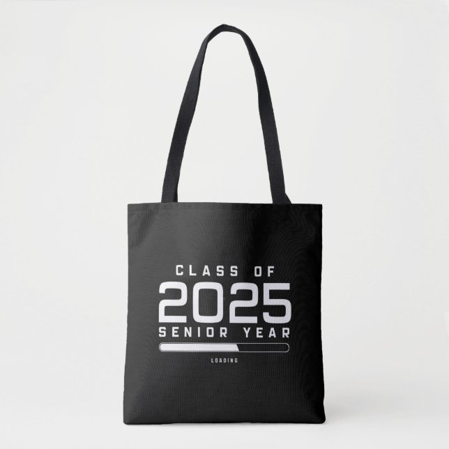 Klass 2025 Avslutningsår Laddar Senior 2025  Tygkasse (Framsida)