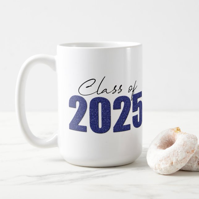 Klass 2025: Blåblå Glitter Kaffemugg (Med munk)