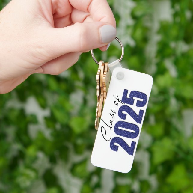 Klass 2025: Blåblå Glitter Nyckelring (Hand)