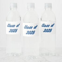 Klass 2025: Blåtyoografi i studenten Vattenflaskor Etikett