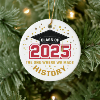 Klass 2025 - Den där vi skapade historia Julgransprydnad Keramik