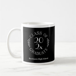 Klass 2025: Emblem School Namn Black Studenten Kaffemugg