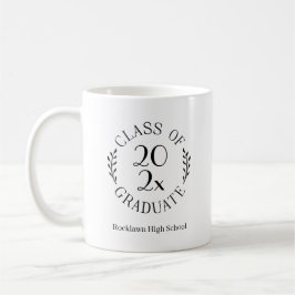 Klass 2025: Emblem School Namn Studenten Kaffemugg