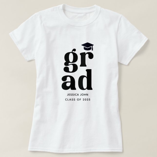 klass 2025 examen Studentexamen fest T Shirt (Design framsida)