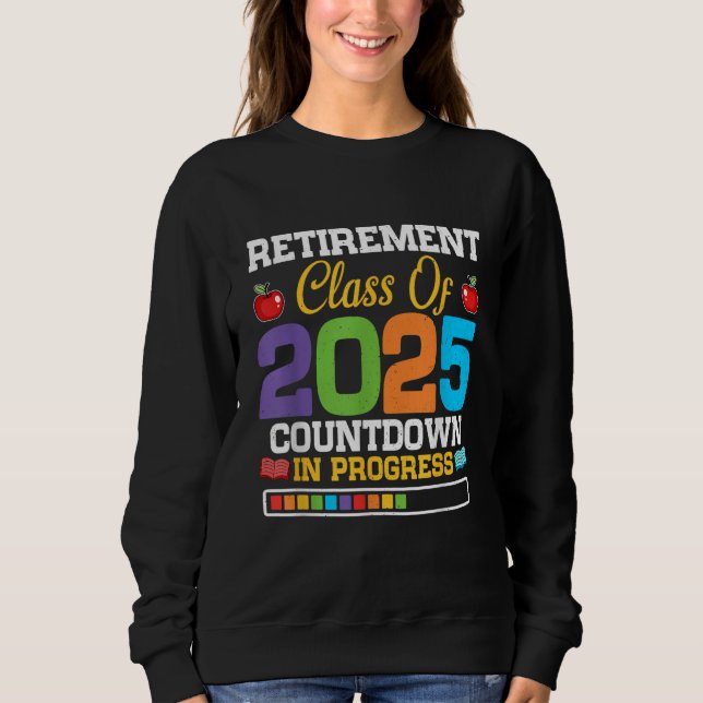 Klass 2025 för Lärare i Pension T Shirt (Framsida)