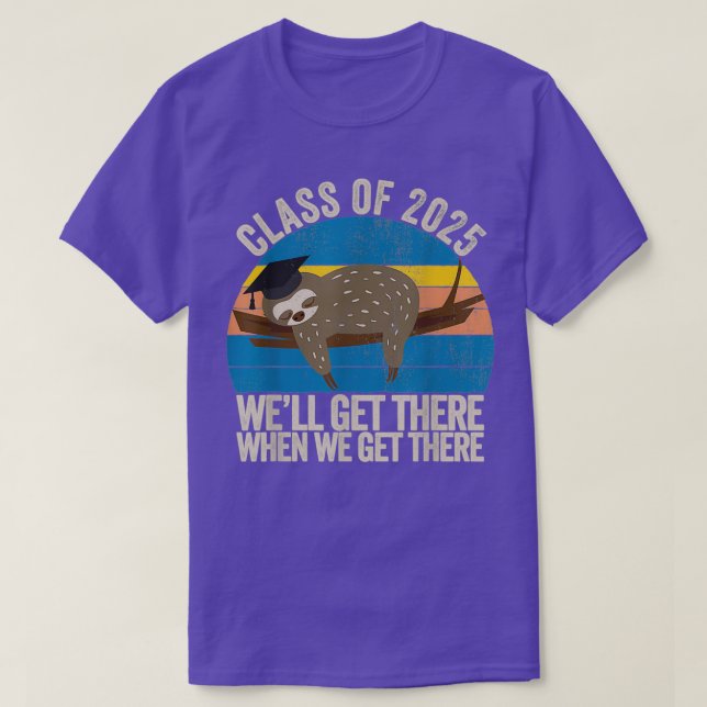 Klass 2025 för stressad 7:e-Klass med långsam till T Shirt (Design framsida)