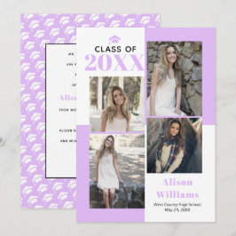 Klass 2025: Fyra foton lavender studenten Meddelande