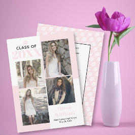 Klass 2025: fyra foton rosa studenten meddelande