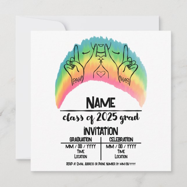 Klass 2025 Grad - PAH! Spara Datumet (Framsida)