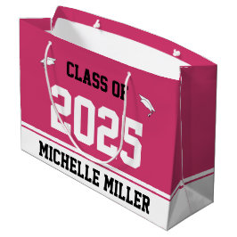 Klass 2025: Grads Namn Magenta White Studenten