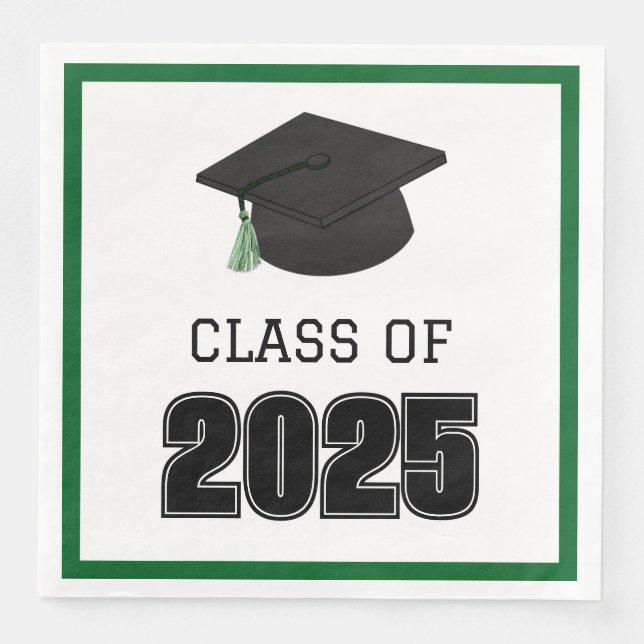 Klass 2025 Grönt Pappersservett (Framsida)