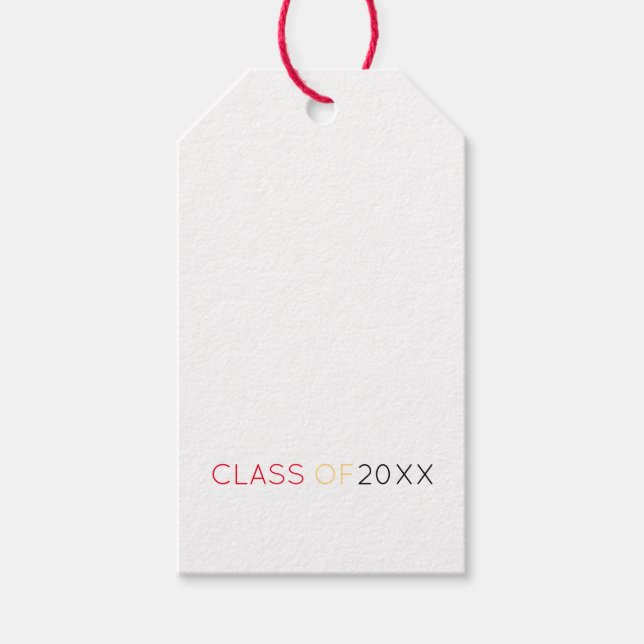 Klass 2025 i Färg Modern Roligt i Student Presentetikett (Framsidan)