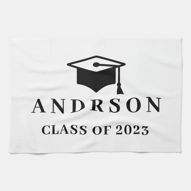 klass 2025, klass 2026 studenten kökshandduk (Horisontell)