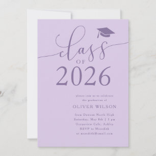 Klass 2025 Lila Studentfest Inbjudningar