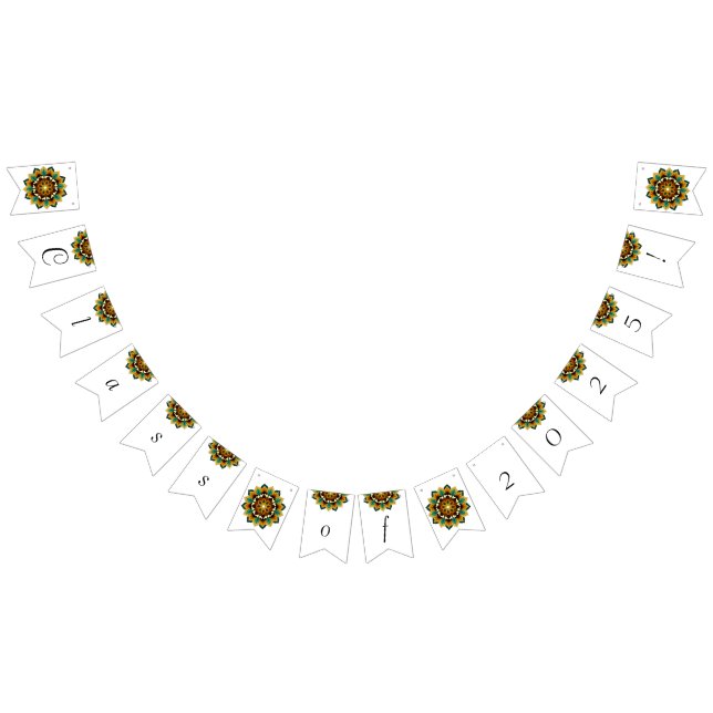 Klass 2025! Mandala i gult och tan Vimplar (Alla)