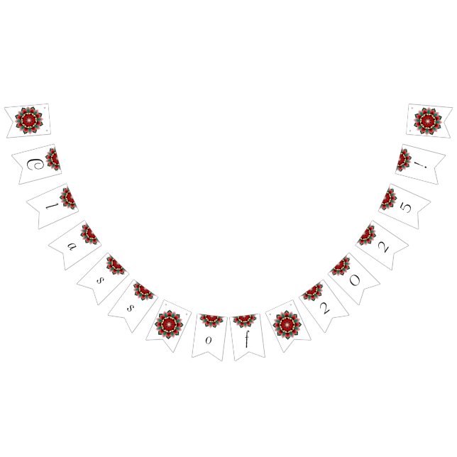 Klass 2025! Mandala i rött Vimplar (Alla)