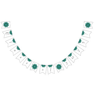 Klass 2025! Mandala in aqua Vimplar