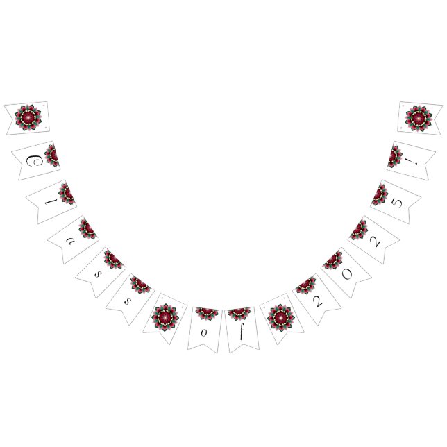 Klass 2025! Mandala vid djup rosa Vimplar (Alla)