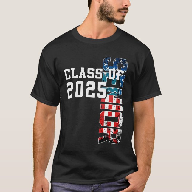 Klass 2025 min sista första dag, äldre år t shirt (Framsida)
