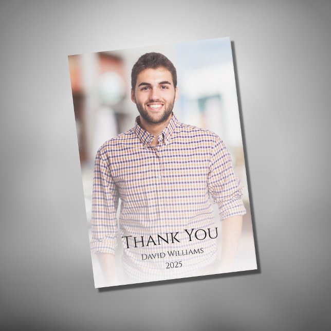 Klass 2025 Modern Photo Studenten Tack Kort (Skapare uppladdad)