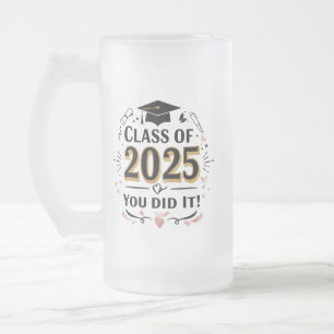 Klass 2025 Rosa och Guld Studenten Mugg