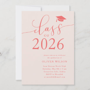 Klass 2025 Rosa Studentfest Inbjudningar