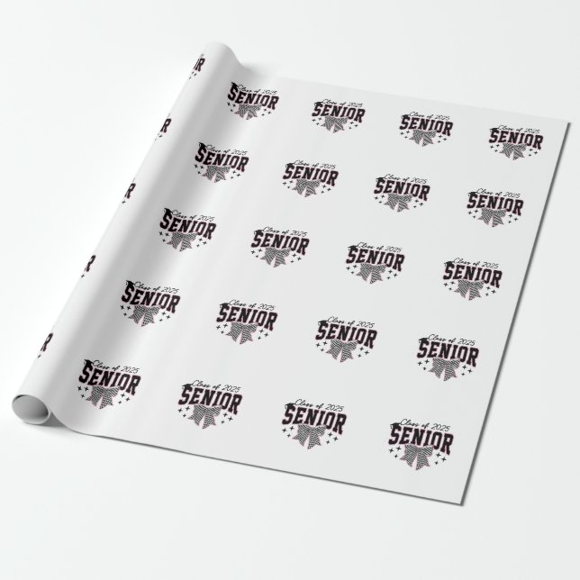 Klass 2025: Senior Bow Coquette Studenten Presentpapper (Utrullad)