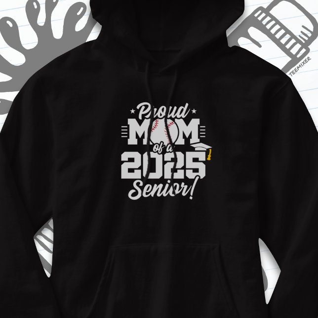 Klass 2025: Senior Year Baseball Mamma Senior 2025 T Shirt (Skapare uppladdad)