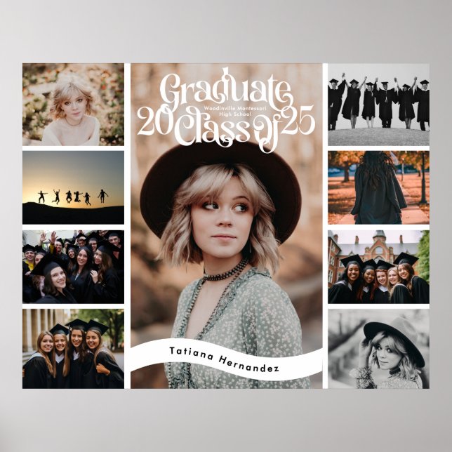 Klass 2025 SKOL Studenten 9 Fotokollage Poster (Framsidan)