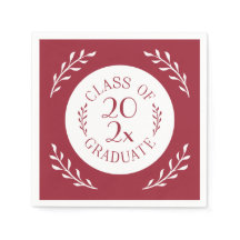 Klass 2025 Student Burgundy White Botanical