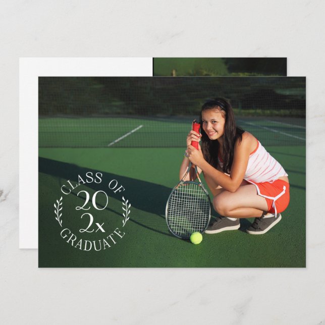 Klass 2025 Student Chic 2 Foto Studenten Meddelande (Fram/baksida)