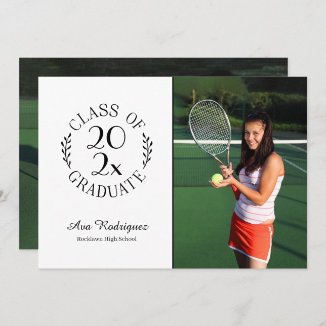 Klass 2025 Student Classic 2 Photo Studenten Meddelande (Fram/baksida)