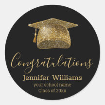 Klass 2025 student guld hat snyggt black