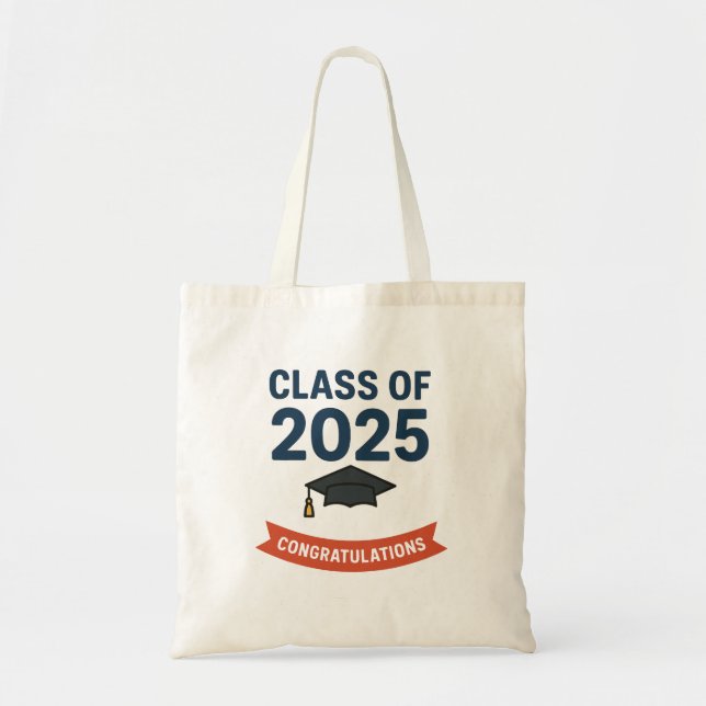 Klass 2025 Studenten Grattis Gift Tygkasse (Framsidan)
